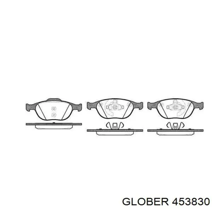453830 Glober Колодки гальмівні задні, дискові
