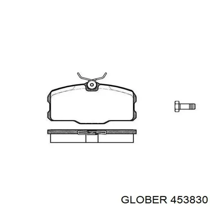 Задні гальмівні колодки Glober 453830 ціна, від 16.27 USD