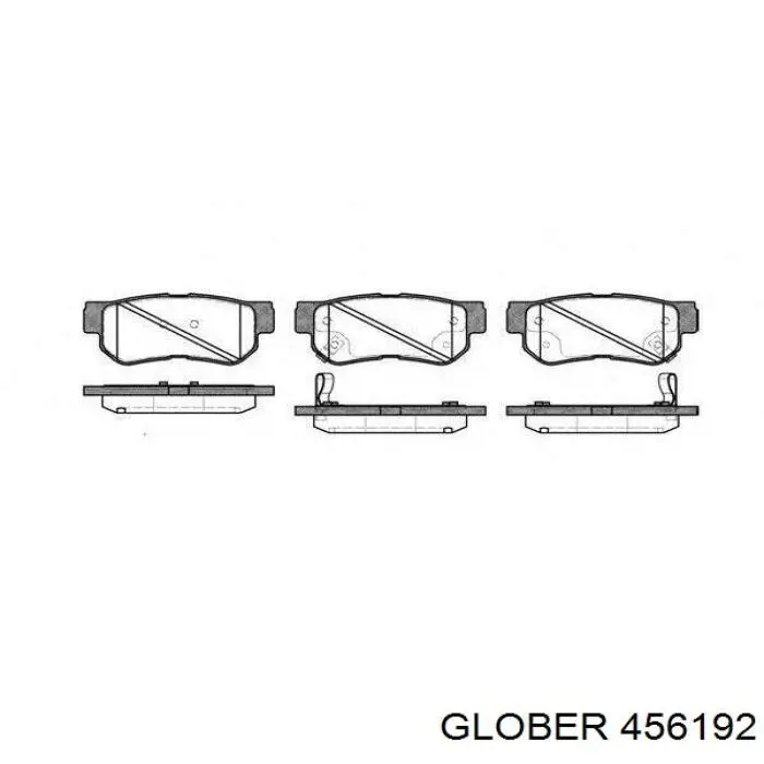 456192 Glober колодки гальмові задні, дискові