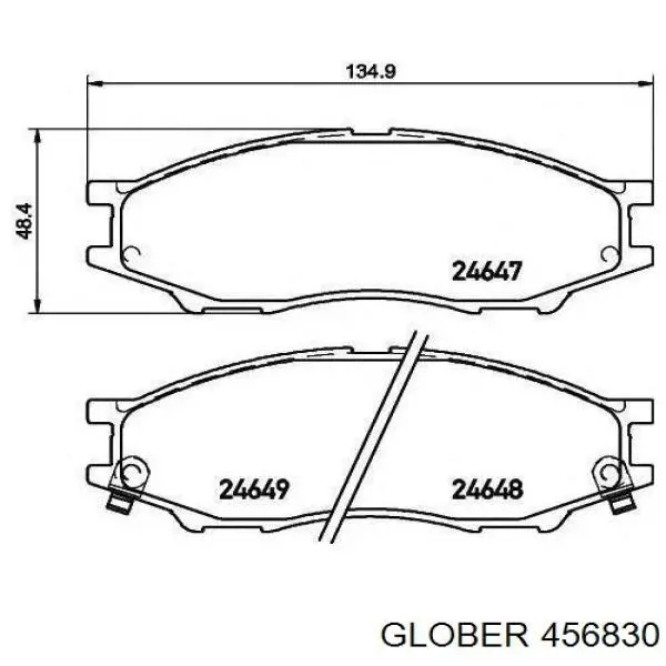 Купити 456830 Glober Колодки гальмівні передні, дискові