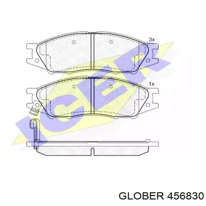 456830 Glober Передні гальмівні колодки