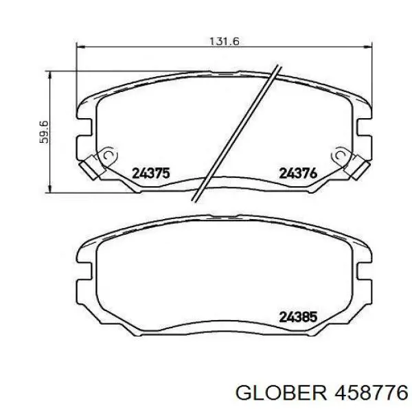 Гальмівні колодки Glober 458776 ціна, від 18.53 USD