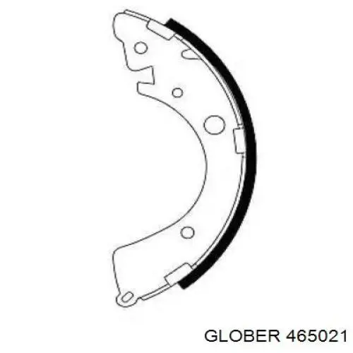 465021 Glober колодки гальмові задні, барабанні