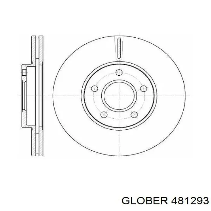 481293 Glober Гальмо дискове переднє