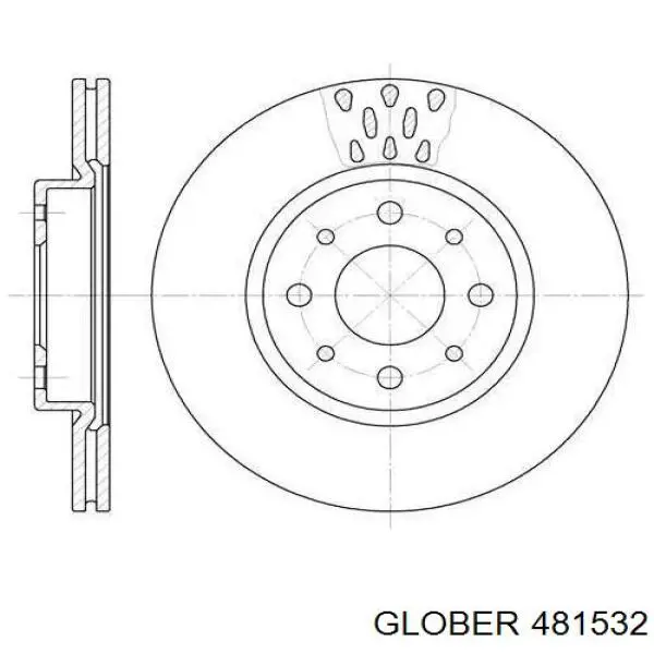 481532 Glober Гальмо дискове переднє