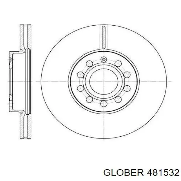 Диск переднього гальма Glober 481532 ціна, від 18.11 USD