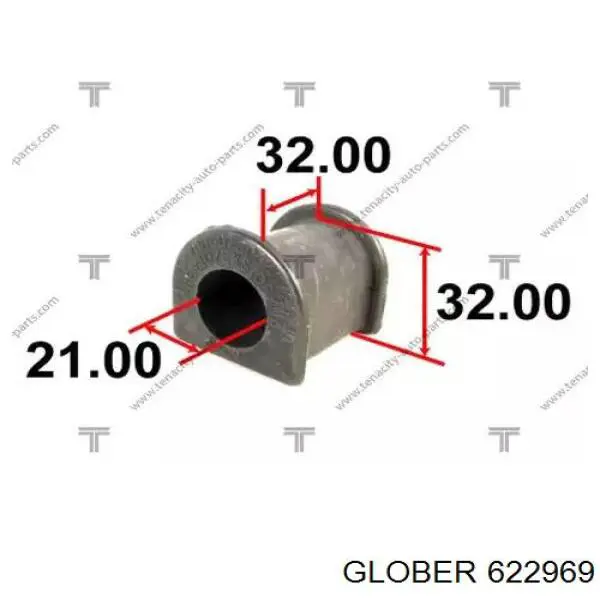 Купити 622969 Glober Подушка стабілізатора передня