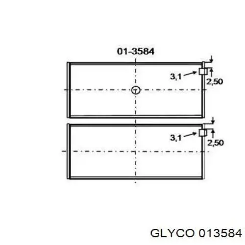 013584 Glyco Підшипник шатуна