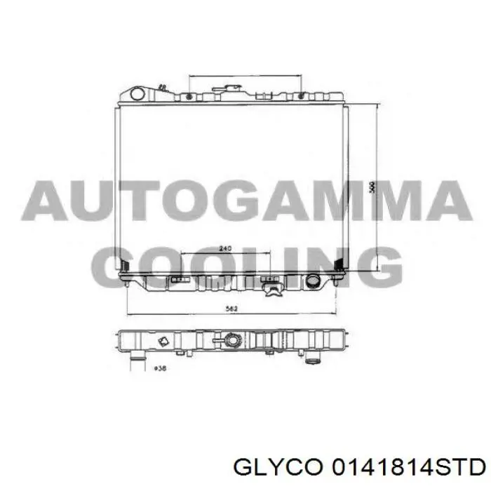 GL0141814STD Glyco вкладиші колінвала, шатунні, комплект, стандарт (std)