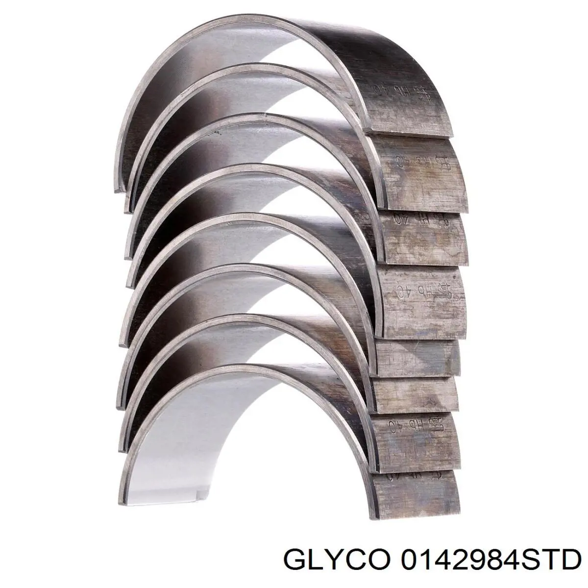 0142984STD Glyco вкладиші колінвала, шатунні, комплект, стандарт (std)