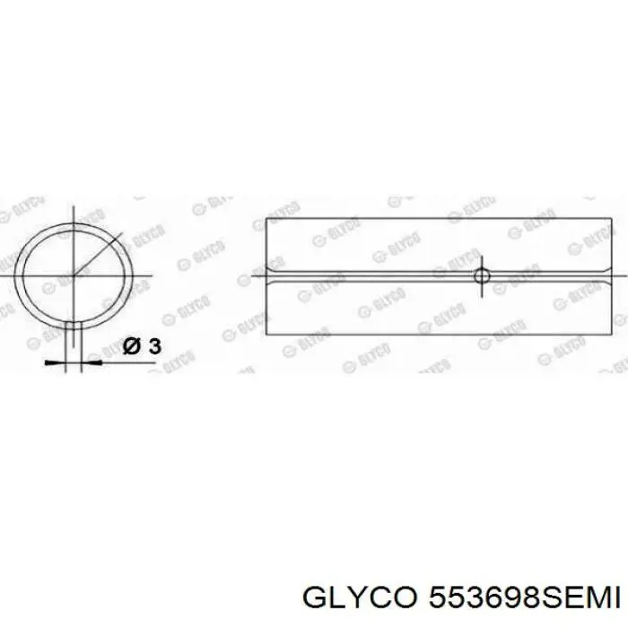 Втулка шатуна клонували Glyco 553698SEMI ціна, від 8.80 USD