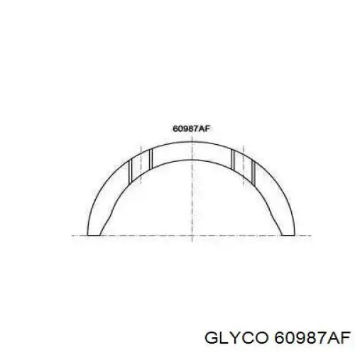 Півмісяць півкільце завзяте розбігу коленвала Glyco 60987AF ціна, від 12.33 USD
