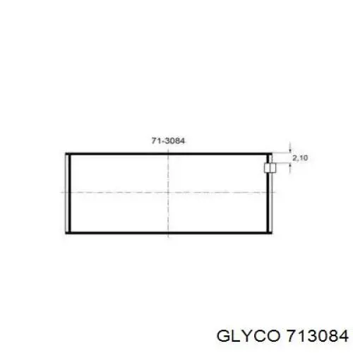 Шатунні вклалиші колінвала STD Glyco 713084 ціна, від 5.81 USD