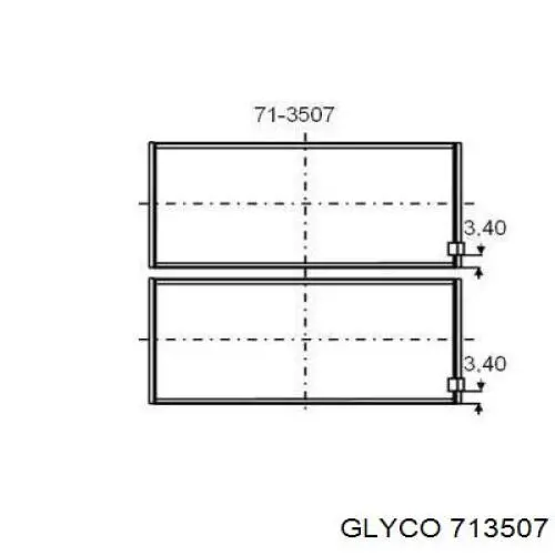 713507 Glyco Підшипник шатуна