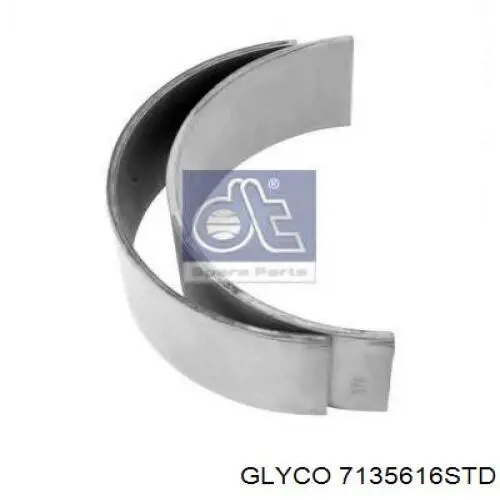 7135616STD Glyco вкладиші колінвала, шатунні, комплект, стандарт (std)