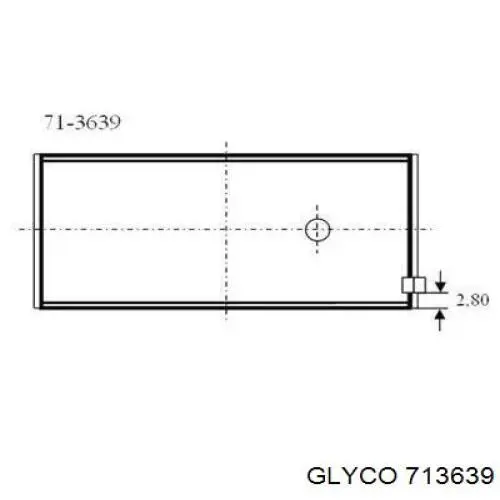 Купити 713639 Glyco Вкладиші коленвала шатунні