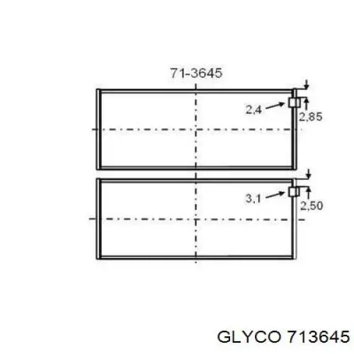 713645 Glyco Підшипник шатуна