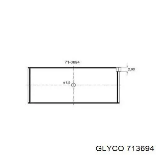 713694 Glyco Підшипник шатуна