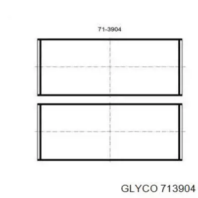 Купити 713904 Glyco Вкладиші коленвала шатунні