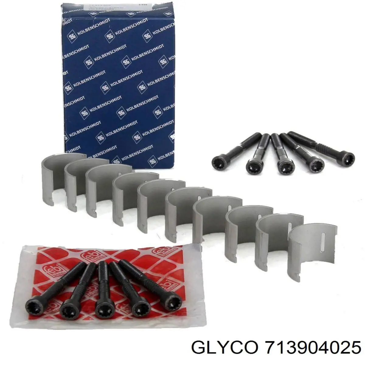 Вкладиші колінвала, шатунні, комплект, 1-й ремонт (+0,25) 713904025 Glyco