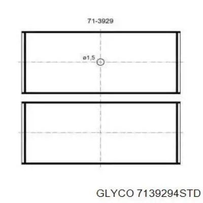 Купити 7139294STD Glyco Вкладиші коленвала шатунні