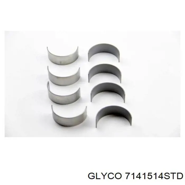 Купити 7141514STD Glyco Вкладиші коленвала шатунні