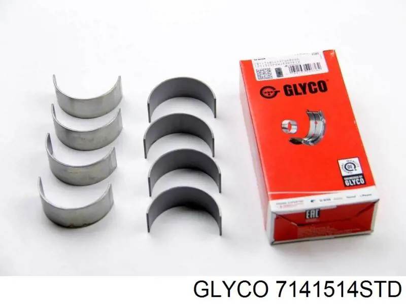 7141514 Glyco вкладиші колінвала, шатунні, комплект, стандарт (std)