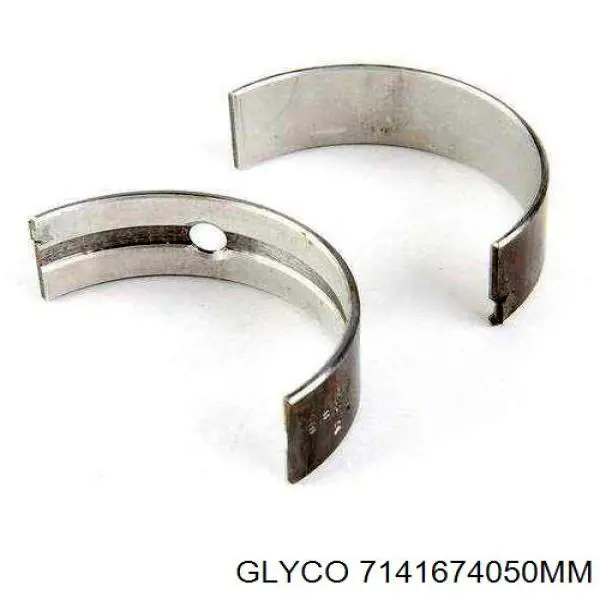 Вкладиші колінвала, шатунні, комплект, 2-й ремонт (+0,50) 7141674050MM Glyco