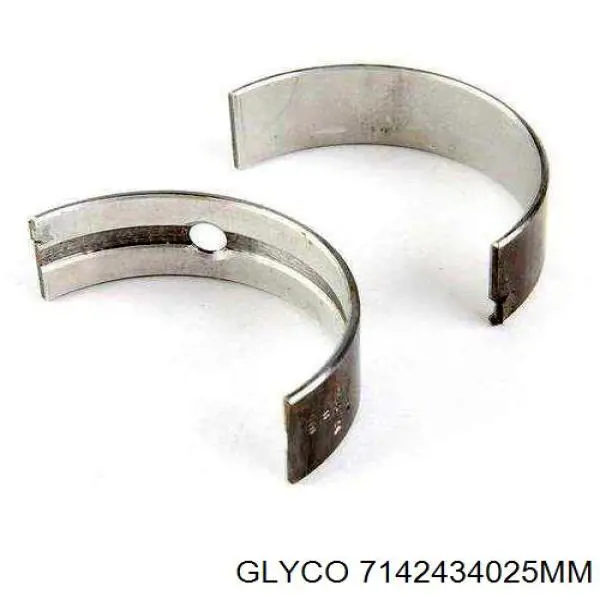 Вкладиші колінвала, шатунні, комплект, 1-й ремонт (+0,25) 7142434025MM Glyco
