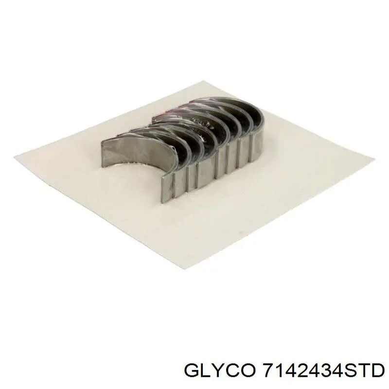 7142434STD Glyco вкладиші колінвала, шатунні, комплект, стандарт (std)