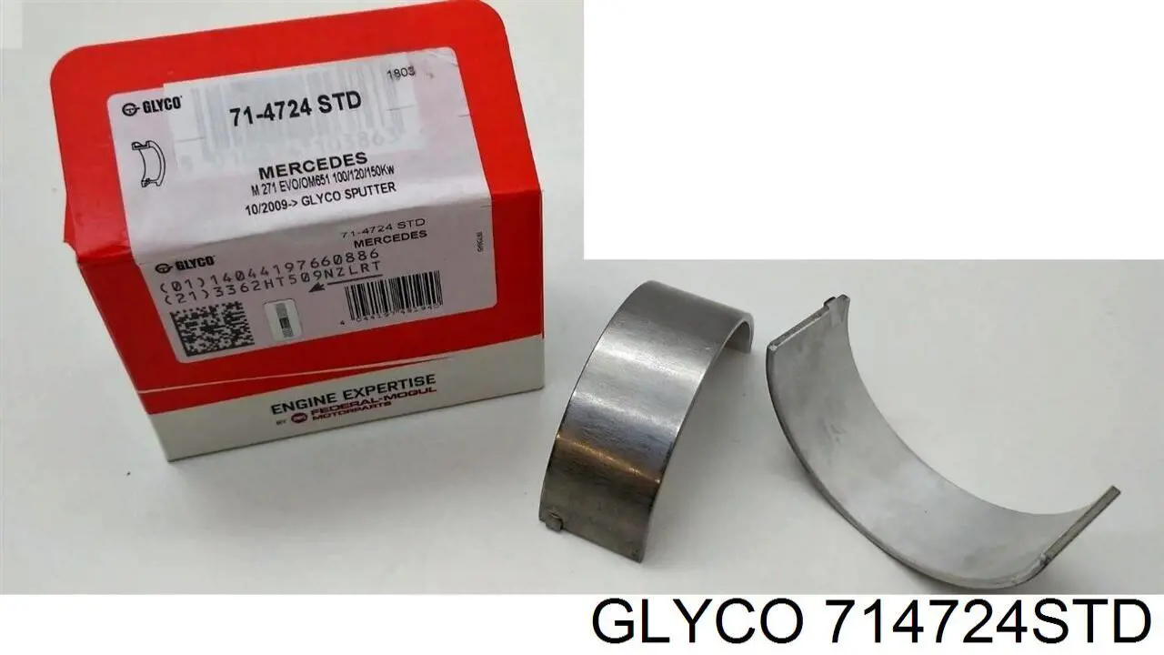 Шатунні вклалиші колінвала STD Glyco 714724STD ціна, від 19.48 USD