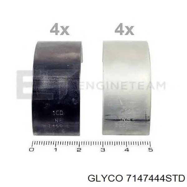 Купити 7147444STD Glyco Вкладиші коленвала шатунні