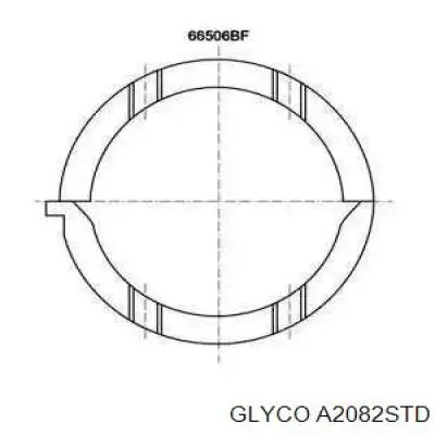 A2082STD Glyco півкільце підпірне (розбігу колінвала, STD, комплект)
