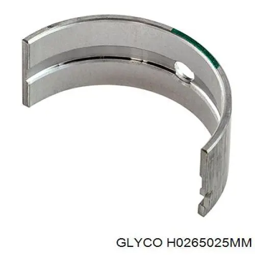 H0265025MM Glyco вкладиші колінвала, корінні, комплект, 1-й ремонт (+0,25)