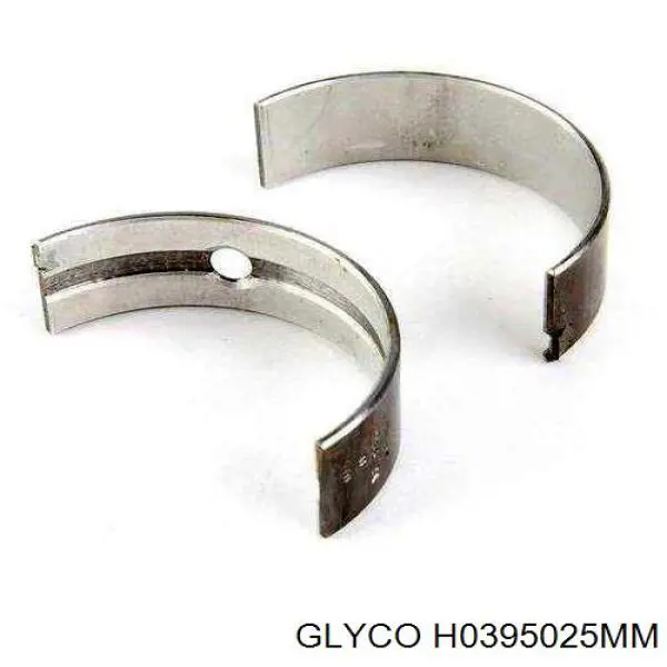 Вкладиші колінвала, корінні, комплект, 1-й ремонт (+0,25) H0395025MM Glyco