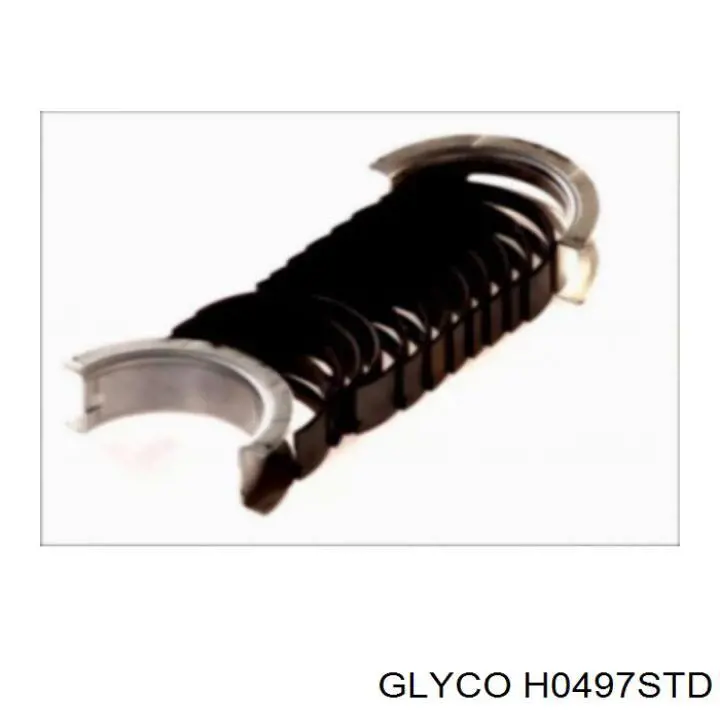 H0497STD Glyco вкладиші колінвала, корінні, комплект, стандарт (std)