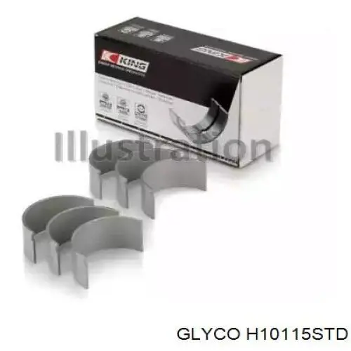 Вкладиші коленвала, корінні, комплект, стандарт (STD) Glyco H10115STD ціна, від 38.84 USD
