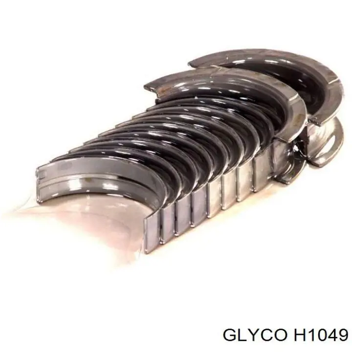 Вкладиші колінвала, корінні, комплект, стандарт (STD) H1049 Glyco
