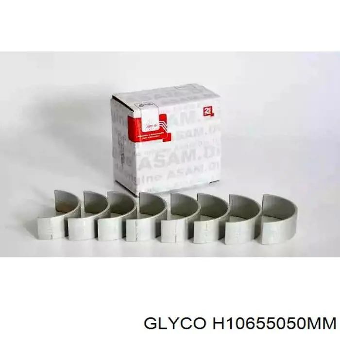 H10655050MM Glyco вкладиші колінвала, корінні, комплект, 2-й ремонт (+0,50)