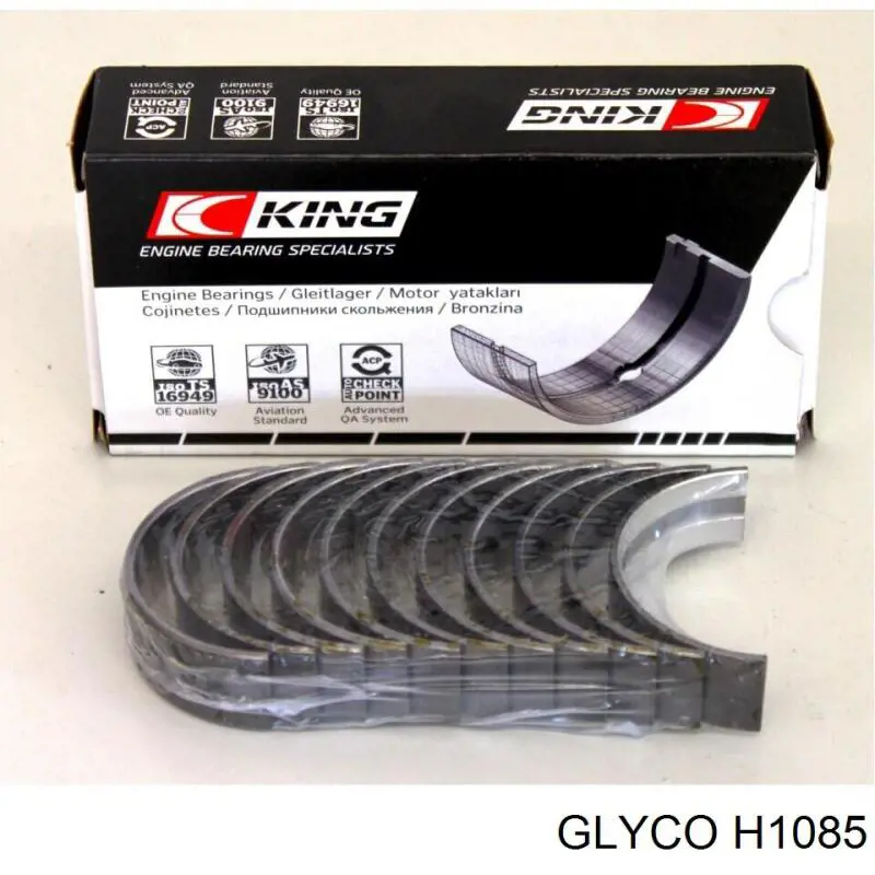 Купити H1085 Glyco Вкладиші колінвала, корінні, комплект, стандарт (STD)
