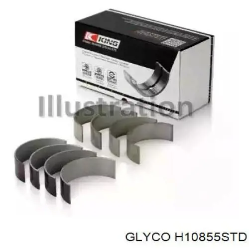Купити H10855STD Glyco Вкладиші колінвала, корінні, комплект, стандарт (STD)