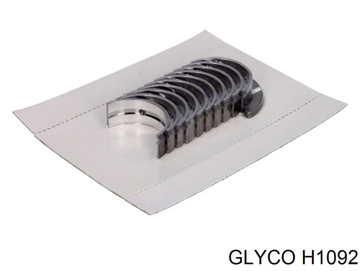 H1092 Glyco вкладиші колінвала, корінні, комплект, 1-й ремонт (+0,25)