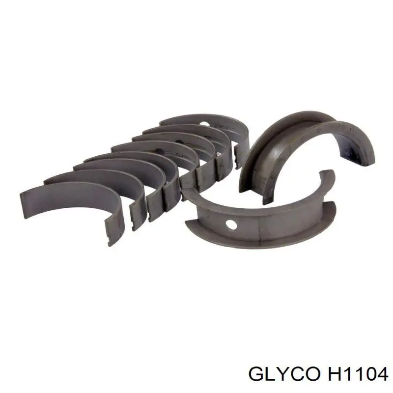 H1104 Glyco вкладиші колінвала, корінні, комплект, стандарт (std)