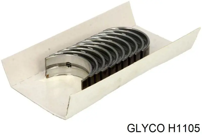 H1105 Glyco вкладиші колінвала, корінні, комплект, стандарт (std)