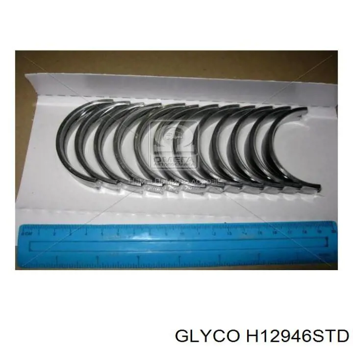 Вкладиші коленвала, корінні, комплект, стандарт (STD) Glyco H12946STD ціна, від 36.82 USD