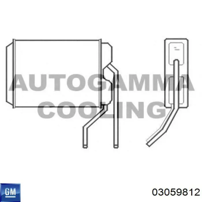 Радіатор пічки 03059812 General Motors