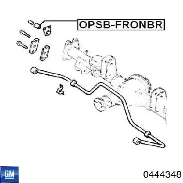 Втулка стабілізатора заднього 0444348 General Motors