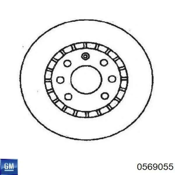 Диск переднього гальма General Motors 0569055 ціна, від 29.82 USD