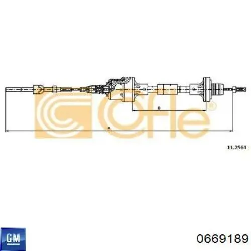 Трос зчеплення General Motors 0669189 ціна, від 6.83 USD