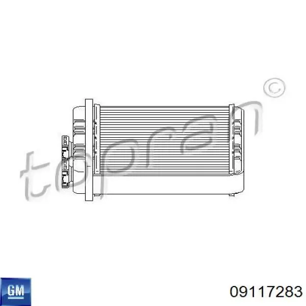 Радіатор пічки (обігрівача) General Motors 09117283 ціна, від 35.92 USD